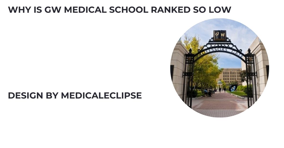 why is gw medical school ranked so low